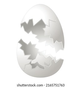 Eggshell icon cartoon vector. Broken egg. Chicken break