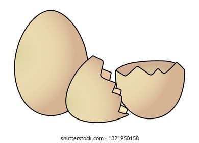 eggshell split isolated