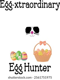 Eggspert Egg Hunter Easter Cool Bunny Pastel 