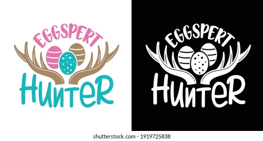 Eggspert Hunter  Printable Vector Illustration