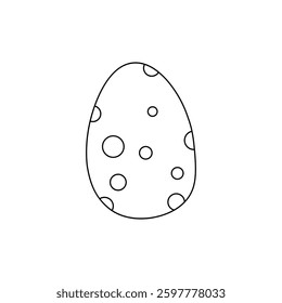 Egg.Vector outline illustration.isolated on a white layer.