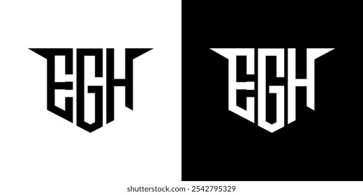 EGH letter logo design with white background in illustrator, vector logo modern alphabet font overlap style, calligraphy designs for logo, Poster, Invitation, etc.