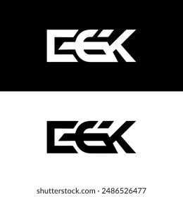 EGK creative text logo design