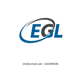 EGL letter creative modern elegant swoosh logo design