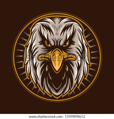 egle head vector illustration emblem logo