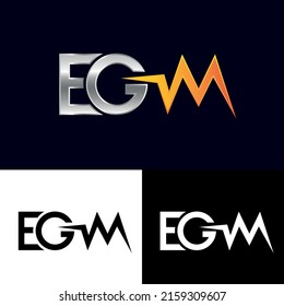 Vector de diseño del logotipo de la letra Egm