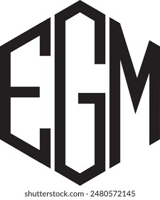 EGM POLYGON LOGO diseño, icono, símbolo, archivo de Vector 