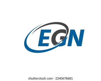 EGN letter creative modern elegant swoosh logo design