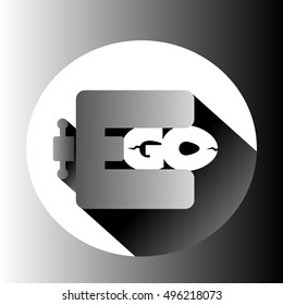 Ego - black and white flat logo
