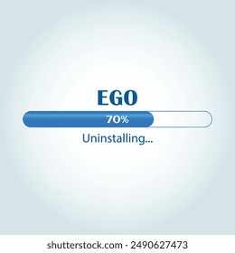 Ego Uninstalling vector illustration graphic eps