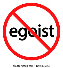 egoist sign vector