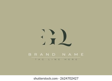 EGQ abstrato letra logotipo design. Este logotipo é desenhado por três letras abstratas.