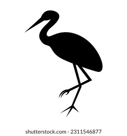 Egret bird vector art, icon and graphic design