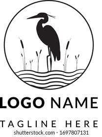 Egret-Logo-Design - Egret-Vektorillustration