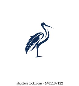 Egret logo line vector designs