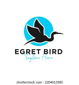 egret vector logo design your company