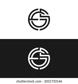 Egs Ges Monogram Logo Black White Stock Vector (Royalty Free ...