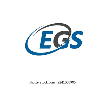 EGS letter creative modern elegant swoosh logo design