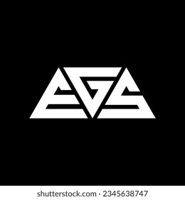 EGS triangle letter logo design with triangle shape. EGS triangle logo design monogram. EGS triangle vector logo template with red color. EGS triangular logo Simple, Elegant, and Luxurious design.
