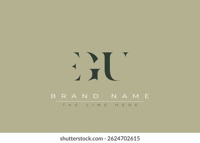 EGU abstract letter logo design. This logo is designed by three abstract letters.