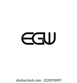 egw typography letter monogram logo design