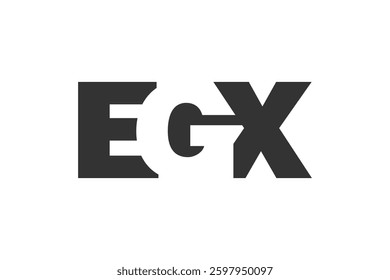 EGX logo design. Initial letter E G X bold font style for tech startups, consulting, corporate branding. Creative company name, headlines typography identity, trendy logotype. Vector illustration.