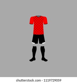 Egypr national football form illustration. Detailed national soccer form illustrations. Premium quality graphic design icon. One of the collection icon for websites, web design on grey background