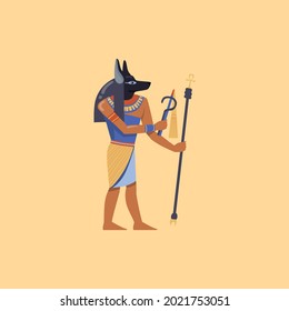 egypt ancient god colorful flat vector