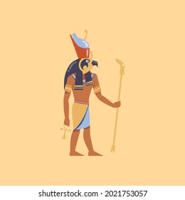 egypt ancient god colorful flat vector