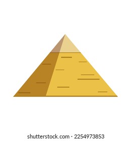 Egypt ancient pyramids of giza are egyptian pharaoh tomb on white background flat vector icon design.