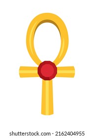 Egypt Ankh Symbol Icon Isolated