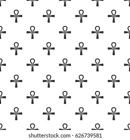 Egypt Ankh symbol pattern seamless in simple style vector illustration