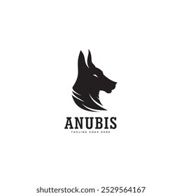 egypt anubis dog lines logo vector symbol icon illustration design