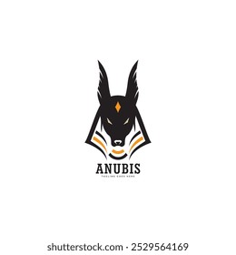 egypt anubis dog lines logo vector symbol icon illustration design