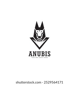 egypt anubis dog lines logo vector symbol icon illustration design