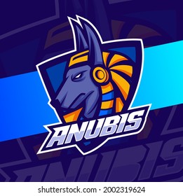 egypt anubis mascot esport logo designs character for gaming