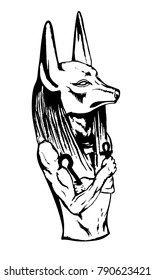 egypt anubis statue