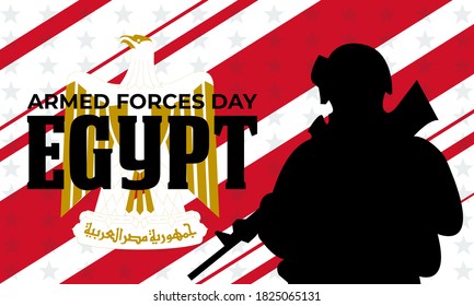 Egypt Armed Forces Day. 6 October 1973. Poster, card, banner, background design. Vector eps 10