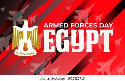 Egypt Armed Forces Day. 6 October 1973. Poster, card, banner, background design. Vector eps 10