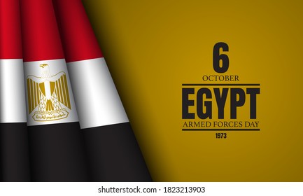 Egypt Armed Forces Day Background. Poster, Banner, Greeting Card. Vector Illustration.