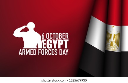 Egypt Armed Forces Day Background. October 6. Poster, Banner, Greeting Card. Vector Illustration.