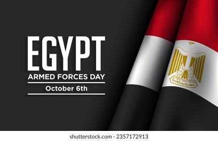 Egypt armed forces day background design. Vector banner design template with Egyptian flag. Vector Illustration. svg