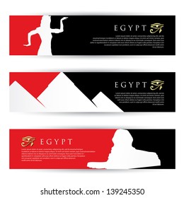 Egypt banners - vector illustration