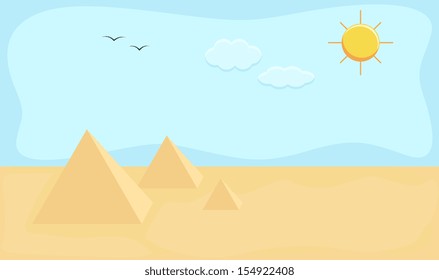Egypt - Cartoon Background Vector