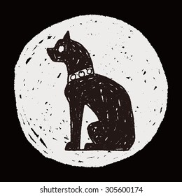 egypt cat doodle