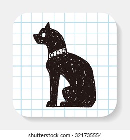 Egypt cat doodle