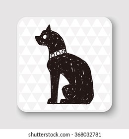 egypt cat doodle