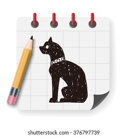 egypt cat doodle