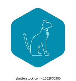 Egypt cat icon. Outline illustration of Egypt cat vector icon for web