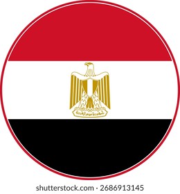 Egypt Circle Flag, Egypt Flag Icon